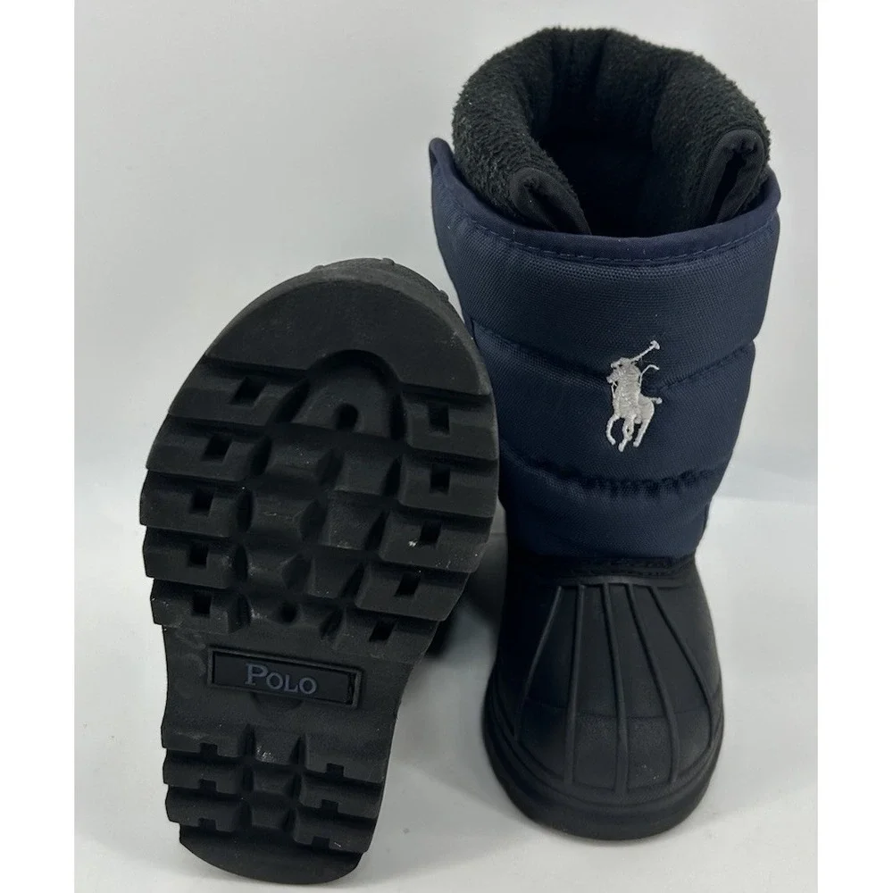 Polo Ralph Lauren Navy Blue Slip On Snow Boots‎ Toddler Size 7